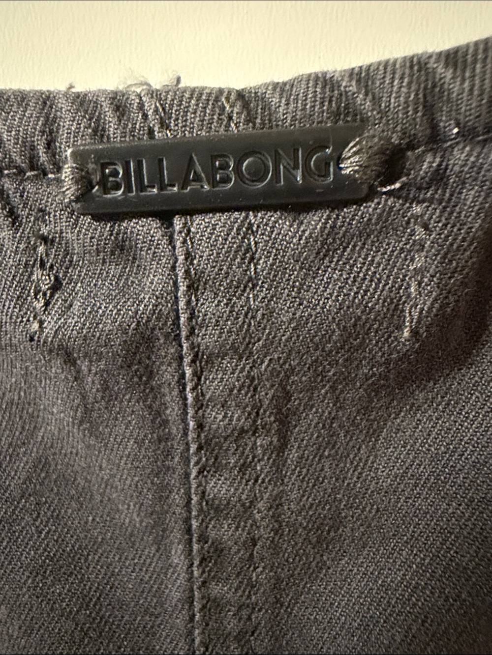 Billabong Dark Gray Button-Front Wide-Leg Romper Jumpsuit - Picture 5 of 8